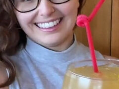 18, 浴室, フェラチオ, 茶髪の, 足コキ, 小柄, ハメ撮り, ティーン