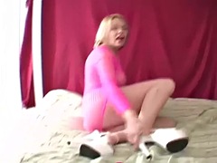 Missy drenched in cum after a POV handjob