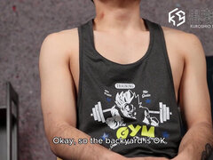 Ázsiai, Kötözés – fegyelmezés, Kötözés, Elsö alkalom, Meleg, Edzőterem, Masszázs