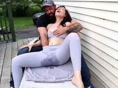 Amateur, Gros cul, Couple, Doigter, Masturbation, Orgasme, De plein air, Public