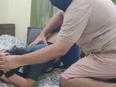 Boyfriend Fingering Indian Horny Mallu Girl in Socks and Oral Part-1