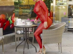 Blotting, Milf, Naken, Offentlig, Kone