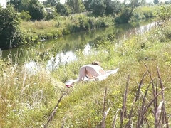 Nude Milf Sunbathing On Shore. Random Guy Watching. Naked In Public. Nudist Beach. Doggystyle. Pov