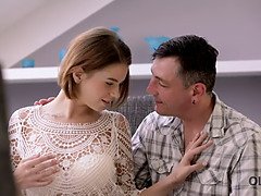 Marina Visconti, the experienced Russian stepdad, indulges in steamy sex with his busty teen daughter
