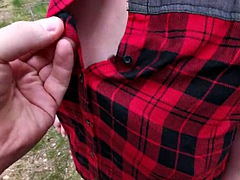 Σαδομαζοχιστικό, Μεγάλα βυζιά, Επίδειξη, Εκτός, Δημόσιο, Χτύπημα, Βυζιά