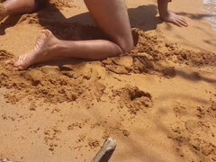 Enthousiasteling, Strand, Naakt, Buiten, Alleen