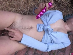 Anal, Axilas, Peludo, Al aire libre, Orinar, Solo