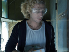 커플, 에보니, 글로브, 집에서 만든, 마스크, 엄마