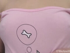 Vanata's Hairy Striptease in Green Kitchen Wearing Lingerie