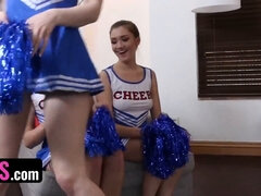 Sexy Teens Megan Sage, Lily Rader & Riley Mae Will Do It All To Get In The Cheerleading Team