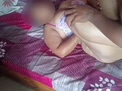 Seductive Indian housewife in lingerie enjoys rough sex with her breasts bouncing