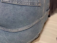 Candid BBW Jeans Farting
