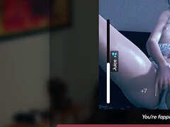 Testes gyönyörű hölgy, Gesztenyebarna, Játék, Szőrös, Természetes mellek, Mellbimbók, Egyedül, Tetkó