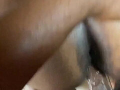 Anal Creampie with a Fun Size Ebony Bubble Butt