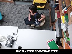 Penelope Reed gets her big tits fucked hard while being blackmailed by her online shoplifter