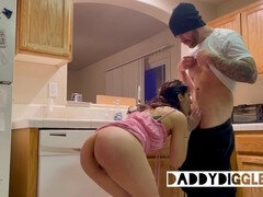 デカチン, 爸, キッチン, 筋肉, オーガズム, オマンコ