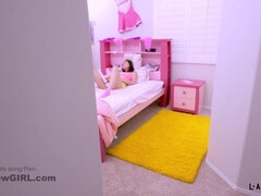 Amatéři, Brunetka, Dildo, Ženský, Hardcore, Vložení, Orgasmus, Teenka