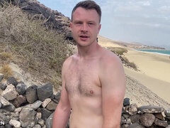 Amatör, Strand, Stor kuk, Par, Sperma shot, Homosexuell, Onani, Utomhus