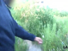 Law4k. graffiti lady is caught by b. security officer who fuck her together