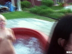 아기, 금발의, 오랄섹스, 미친, 음경, 하드코어, 자연의 가슴, 보지