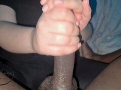 Stor kuk, Svart, Sperma shot, Handjobb, Leksaker