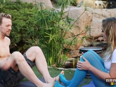 Røv, Røvslikning, Blondine, Pik sutte, Hundestilling, Udendørs, Fisse, Realitet