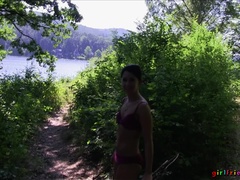 Plage, Le plan cul à quatre, Petite amie, Lesbienne, Léchez, De plein air, Chatte, Mouillée