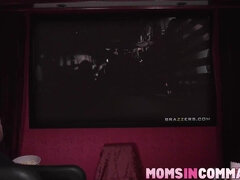 Stunning MILF with big tits sharing big stiff cock with teen