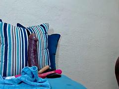 Gros seins, Noire, Brunette brune, Noir ébène, Masturbation, Solo, Nénés, Webcam