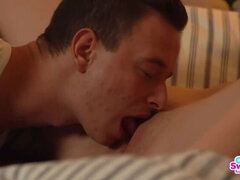 Blond, Brunette, Hd, Svelge, Trekant