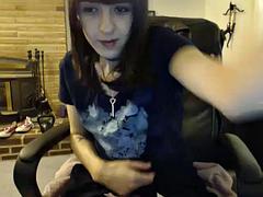 Sweet CD with tasty ass and cock