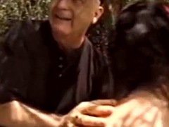 Housewife with shaking tits gets banged outdoors