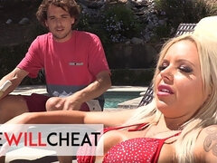 큰 가슴, 금발의, 가슴이 큰, 사정 샷, 하드코어, Hd, 보지, 젖가슴