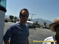 Her first rough bangvan fuck orgy: Blowjob, Hardcore  Anal Porn