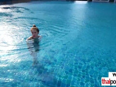 Buxom amateur porn Thai whore relaxing on cock