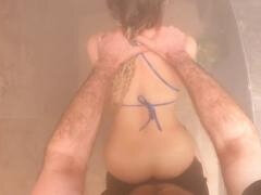 Leie, In den arsch, Aus dem arsch in den mund, Grosser arsch, Sperma im mund, Handjob, Sauna, Toilette