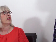 Bondage discipline sadomasochisme, Europees, Lesbisch, Rijpe lesbienne, Straf, Billekoek