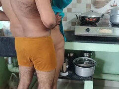 Indian House Maid Fucking in Kitchen Slap Role Play with Amateur MILF Wonder