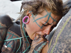 Anal, Gapande, Indisk, Tatuering