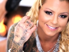 Blondine, Pik sutte, Komme på ansigtet, Håndjob, Hd, Pov