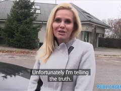 Lilly Peterson, the hot MILF, gets a hard fuck for a job in public