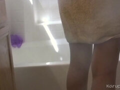 Enthousiasteling, Blond, Geschoren, Douche, Alleen