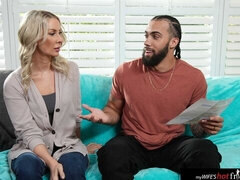 Beautiful blonde Sydney Paige gets pleasure from a big cock