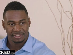 Stor kuk, Svart, Brunett, Långt ner i halsen, Hardcore, Mellanrasig