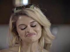 Redhead trans fucks girlfriends pussy after being ass fucked