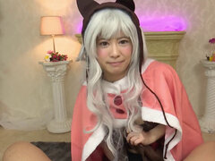 Asiatisk, Stor stjärt, Avsugning, Brunett, Japansk, Stockings