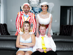 Alexa Payne and Ashley Alexander screwed on leather couch