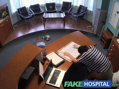 Czech amateur patient with a sexy ass gets a fakehospital treatment with a big dildo