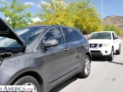 Naughty America Michelle Miller (Ivy LeBelle) Fucks a Good Samaritan