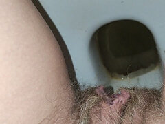 Amateur, Peludo, Orinar, Coño, Solo, Inodoro